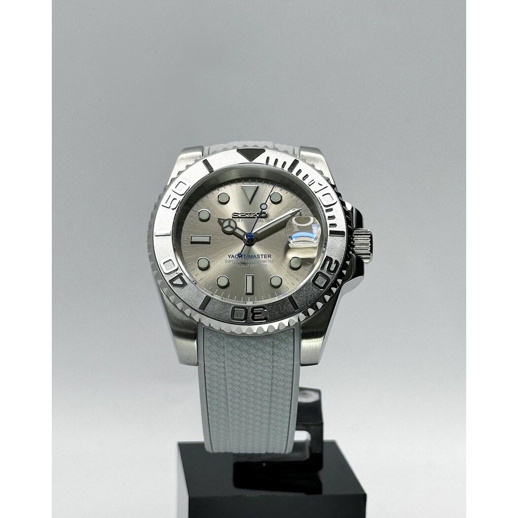 Custom Seiko Mod • Silver Yachtmaster • 40mm